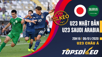 Biến động kèo cá cược U23 Nhật Bản vs U23 Saudi Arabia